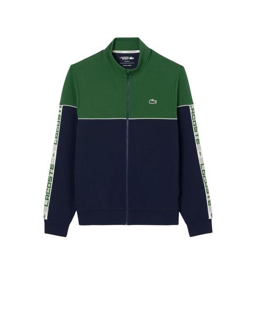 Lacoste Green Sport Tennis Zipped Colorblock Sweatshirt for men