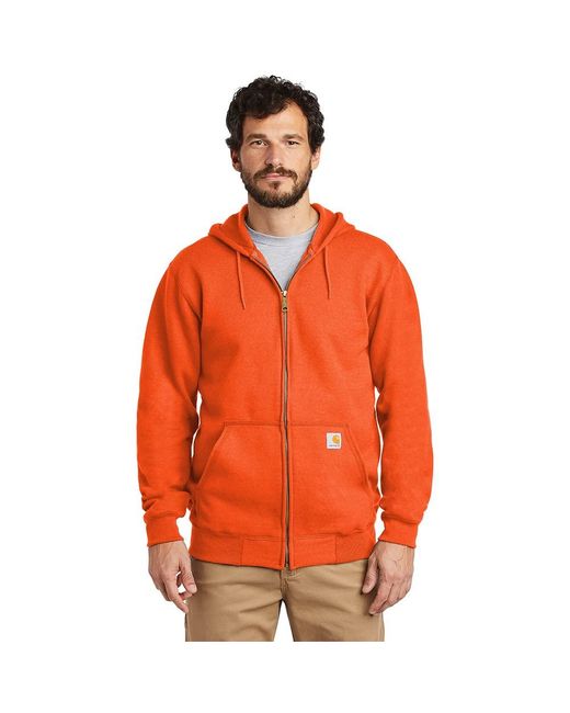 Carhartt Orange Loose Fit Midweight Full-zip Sweatshirt for men
