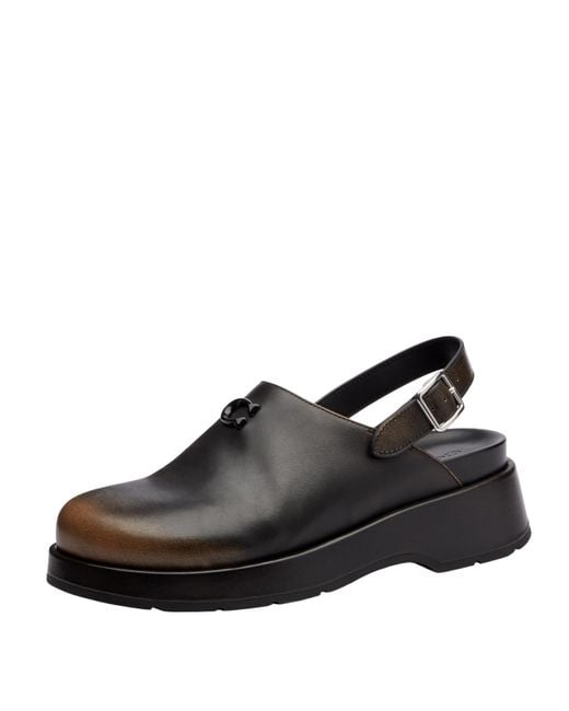 COACH Black Sculpted C Platform Clog