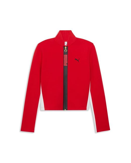 PUMA Red T7 Slim Short Track Jacket