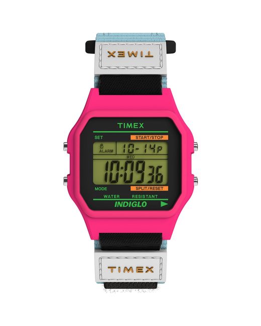Timex Blue Strap Digital Dial Pink