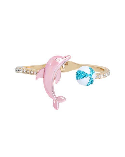 Betsey Johnson Pink S Dolphin Bangle Bracelet