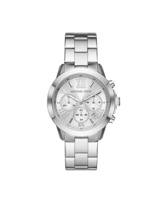 Michael Kors Metallic Brynn Chronograph Silver-tone Stainless Steel Watch