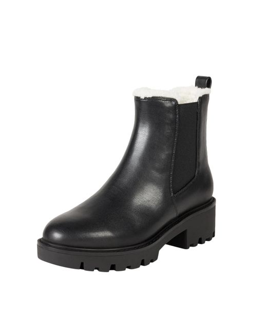 The Drop Black Campbell Sherpa Chelsea Boot