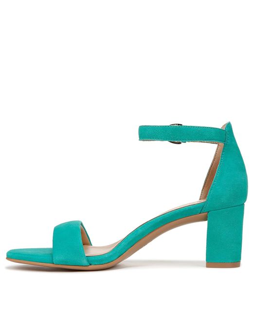 Naturalizer Blue S Vera Ankle Strap Block Heel Dress Sandal Jade Green Suede 11 M