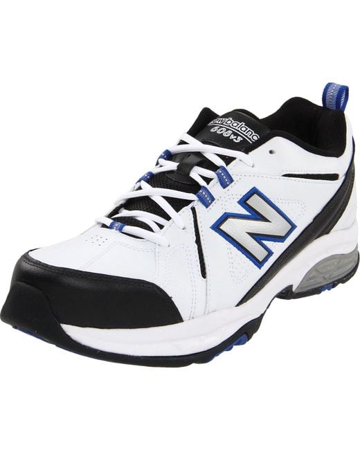 New Balance Leather 608 V3 Casual Comfort Cross Trainer in Blue for Men ...