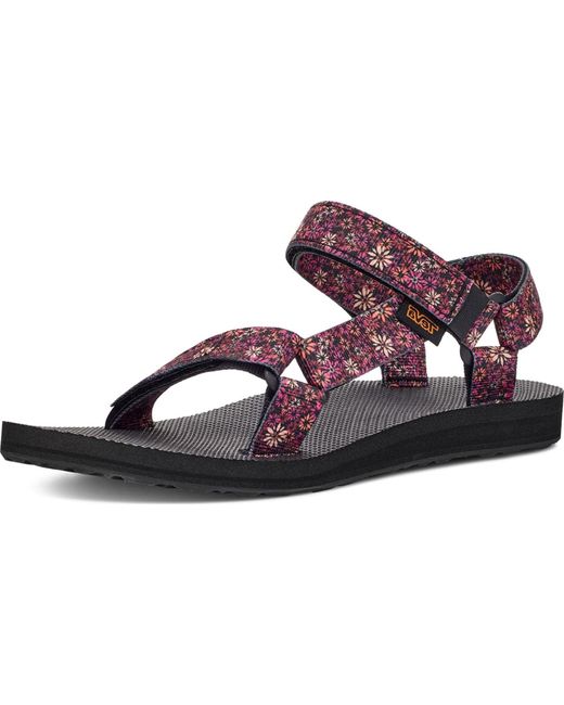 Teva Original Universal Wildflower Sandal in Red/Orange (Black) | Lyst