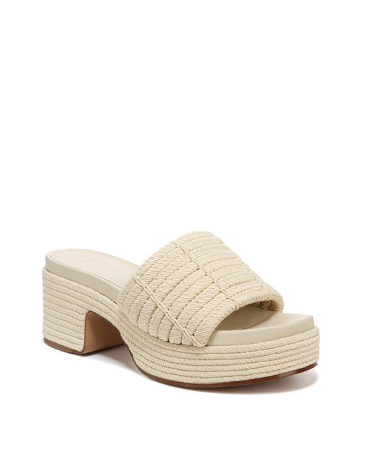 Vince Natural S Margo Cord Slide Platform Sandal Marble Cream White Nylon 5 M