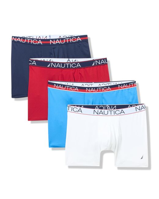 Nautica Blue 4-pack Limited Edition Micro Boxer Briefs for men