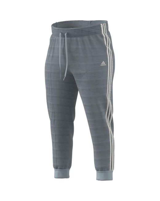 Adidas Gray Essentials Warm-up Slim Tapered 3-stripes Track Pants