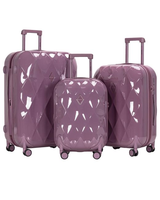 Kensie Purple Enchanting 3 Piece Luggage Set