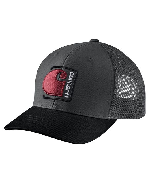 Carhartt Black Canvas Mesh-back C Patch Cap for men