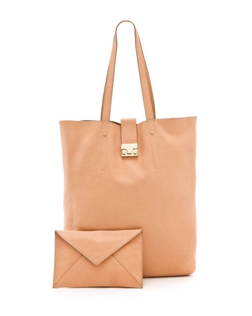Loeffler Randall Pink Locker Tote,natural,one Size
