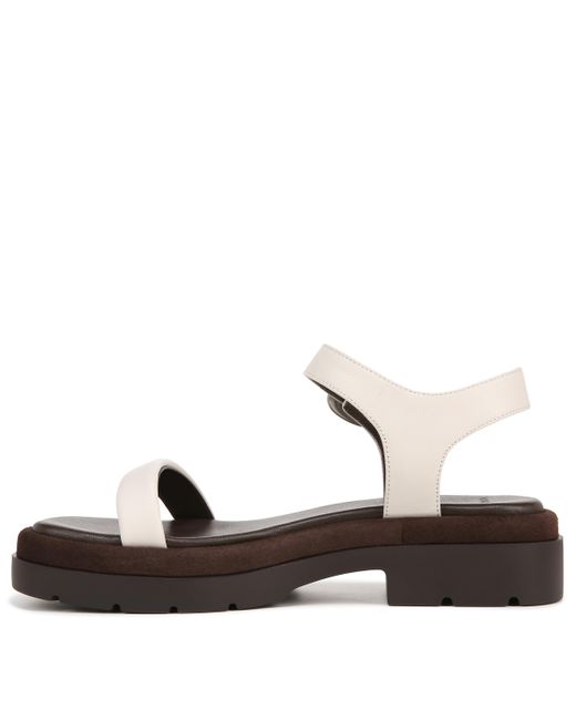 Vince Brown S Heloise Ankle Strap Platform Sandal Milk White Leather 8 M