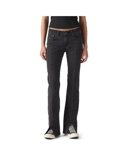 Levi's Black Superlow Seamed Boot Jeans,