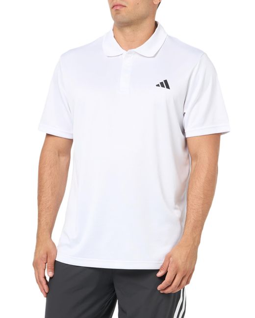 Adidas White Essentials Training Polo Shirt for men