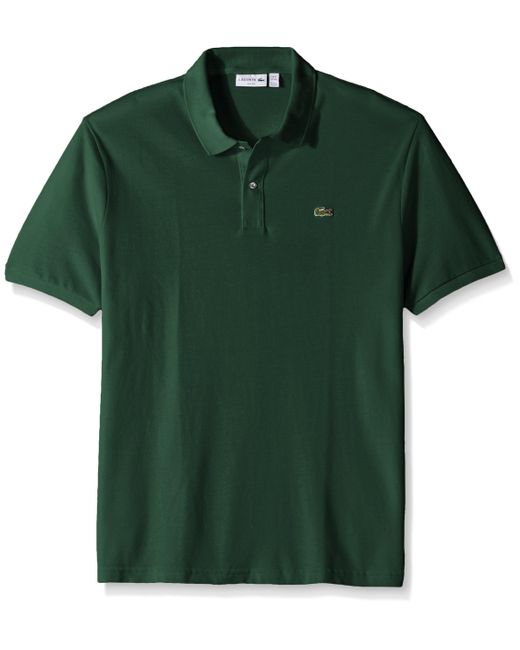 Lacoste Green Classic Pique Slim Fit Short Sleeve Polo Shirt for men