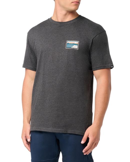 Quiksilver Gray Land And Sea Short Sleeve Tee Shirt T for men