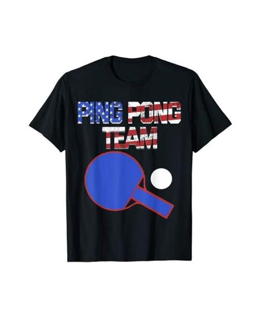 Perry Ellis Ping Pong Graphic Tee Teams Independences Day Gift Flag T ...