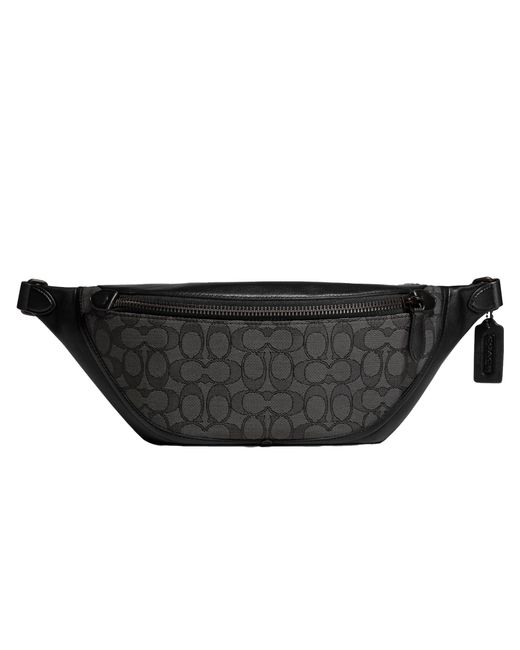 COACH League Belt Bag In Signature Jacquard in Black for Men Lyst
