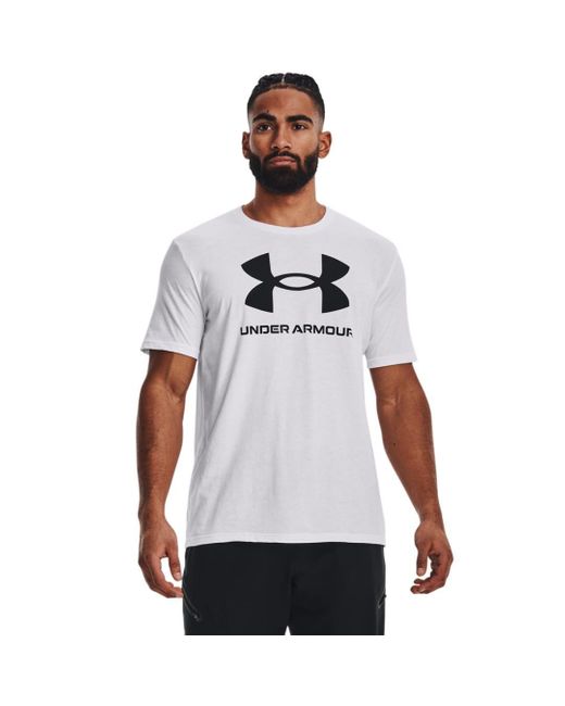 Under Armour White Sportstyle Logo Short Sleeve T Shirt, for men
