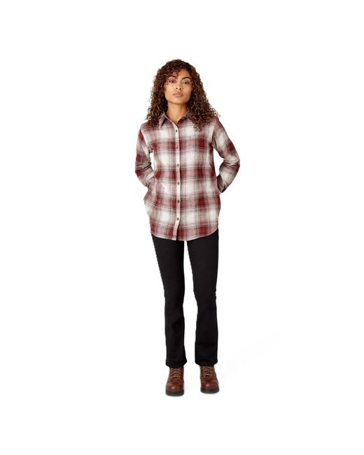 Dickies Red Plaid Flannel Long Sleeve Shirt
