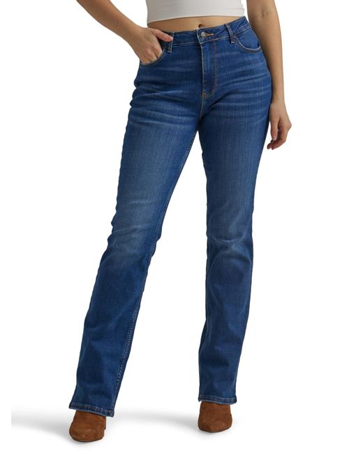 Wrangler Blue Womens High Rise Bold Boot Jeans
