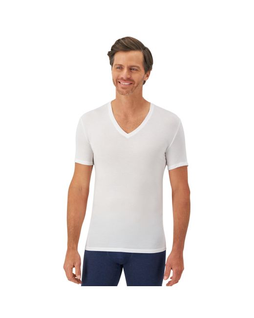 Hanes Ultimate Stay Tucked Undershirt Perfect Flex Vneck Tee in White