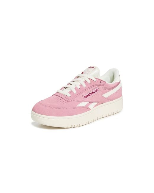 Reebok Women's Pink Club C Double Revenge Sneaker