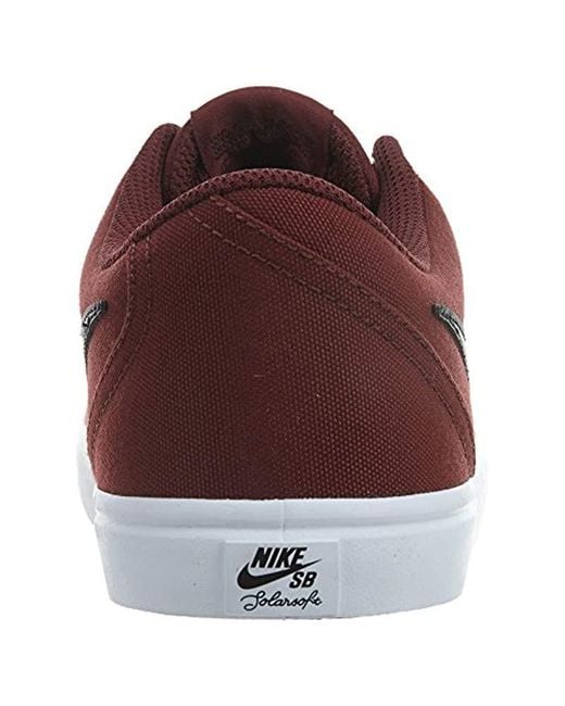 Nike Sb Check Solarsoft Canvas in Red for Men Lyst