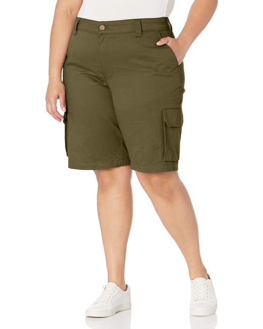 Dickies Green Plus Sized Stretch Cargo 11" Relaxed Short