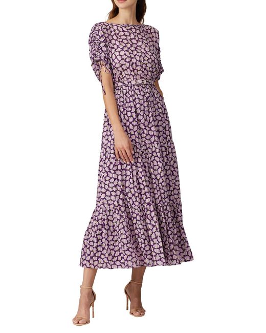 Kate Spade Purple Rent The Runway Pre-loved Sunny Bloom Midi Dress