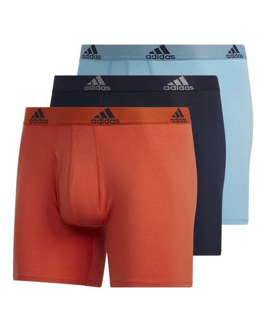 Adidas Orange Stretch Cotton Boxer Brief Underwear for men