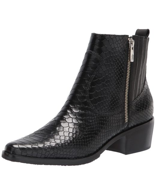 Donald J Pliner Leather Western Boot in Black - Lyst
