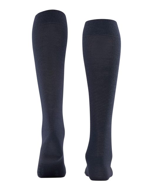 Falke Blue Softmerino W Kh Wool Cotton Long Plain 1 Pair Knee-high Socks