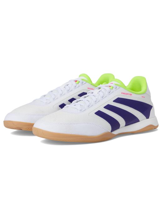 Adidas Blue Predator League Indoor Soccer Cleats Soccer Shoes/Collegiate/Lucid Lemon 8