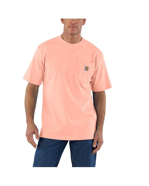 Carhartt Orange Loose Fit Heavyweight Short-sleeve Pocket T-shirt for men