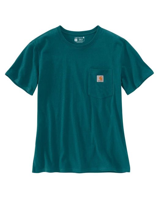 Carhartt Green Loose Fit Heavyweight Short-sleeve Pocket T-shirt Closeout