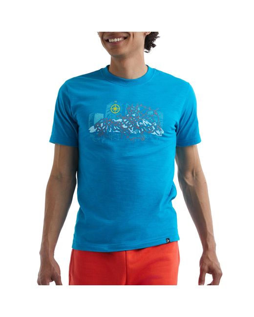 Hanes Blue Explorer Graphic T-shirt for men