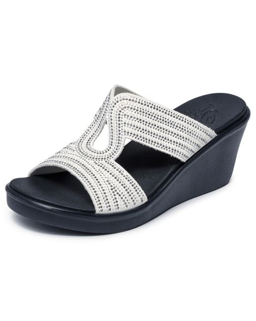 Skechers Metallic Rumble On-shining Night Wedge Sandal