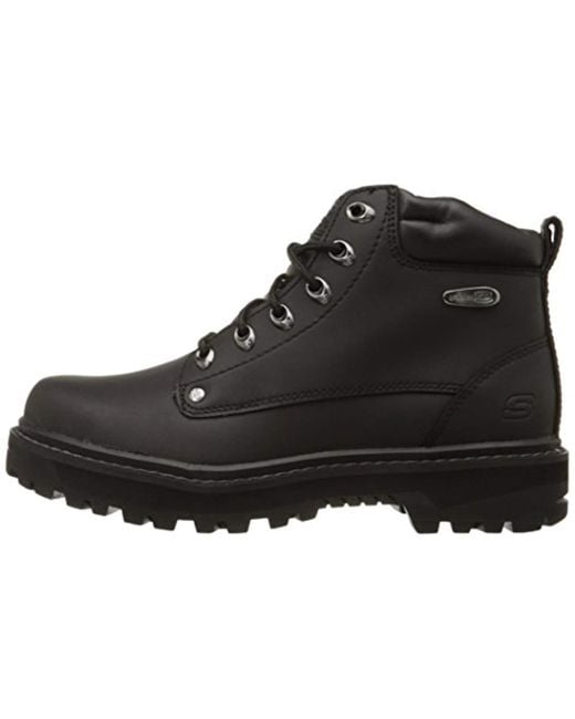 Skechers Leather Pilot Utility Boot in Black for Men Save 22 Lyst