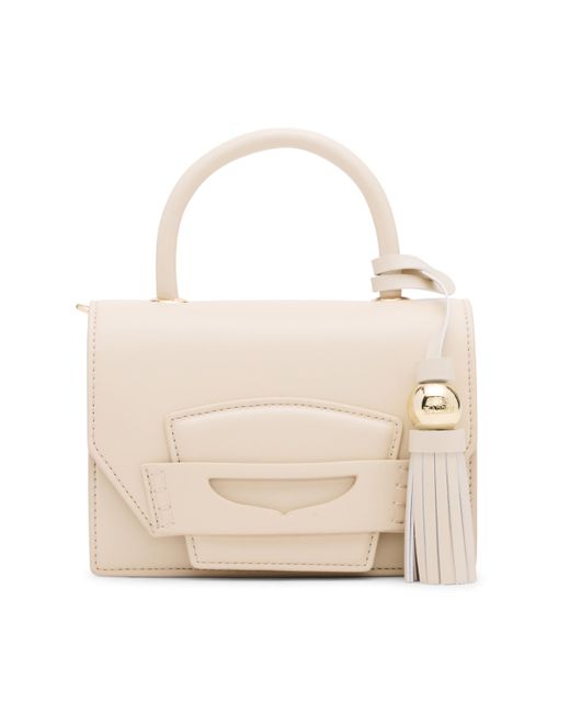 Steve Madden White Preppy Top Handle Crossbody Adretter Tragegriff an der Oberseite