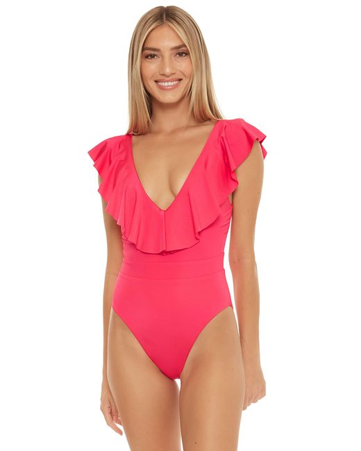 Trina Turk Synthetic Standard Monaco Ruffle One Piece Lyst
