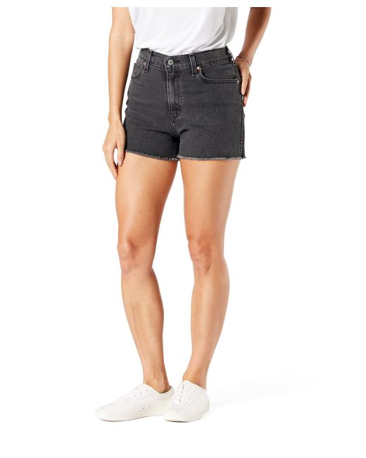 Signature by Levi Strauss & Co. Gold Label Heritage High Rise 3" Shorts in  Blue | Lyst