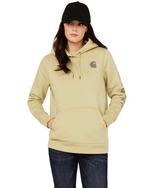 Carhartt Green Relaxed Fit Midweight Logo Sleeve Graphic Sweatshirt