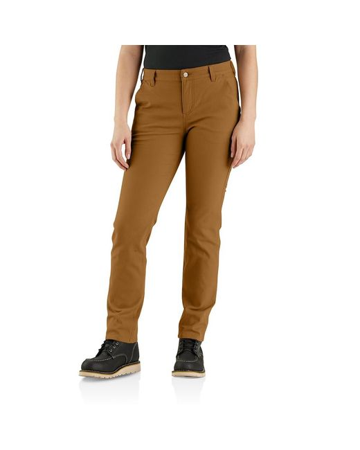 Carhartt Brown Rugged Flex Relaxed Fit Canvas Work Pant