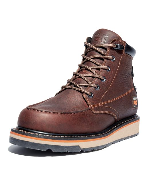 Timberland Brown Gridworks Alloy Safety Toe Waterproof Industrial Work Boot for men