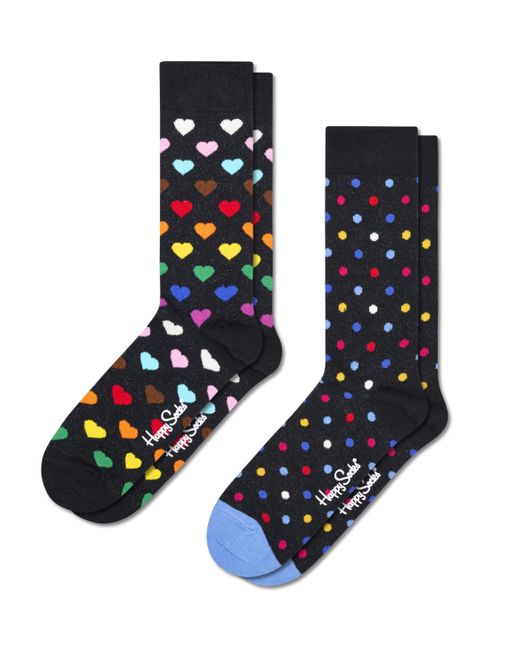 Happy Socks Blue 2-pack Heart Dot Socks