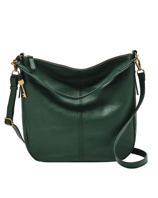 Fossil Jolie Leather Hobo Purse Handbag in Green | Lyst