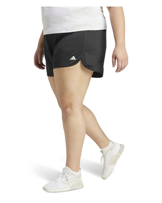 Adidas Black Pacer Essentials Knit High Rise Shorts